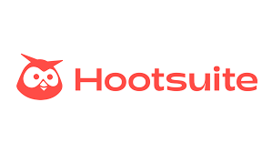 Hootsuite logo with red owl icon and text.