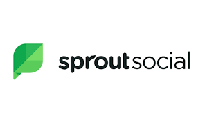 Sprout Social logo with leaf icon.